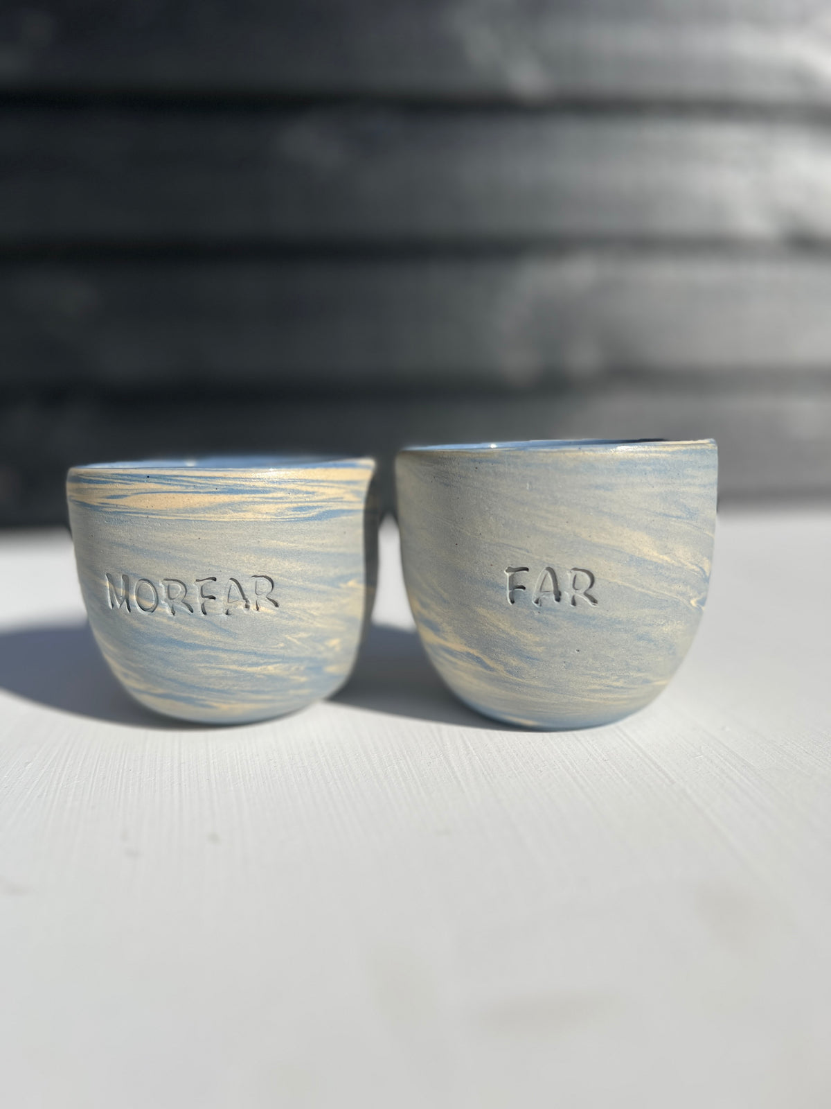 Swirly kop med navn